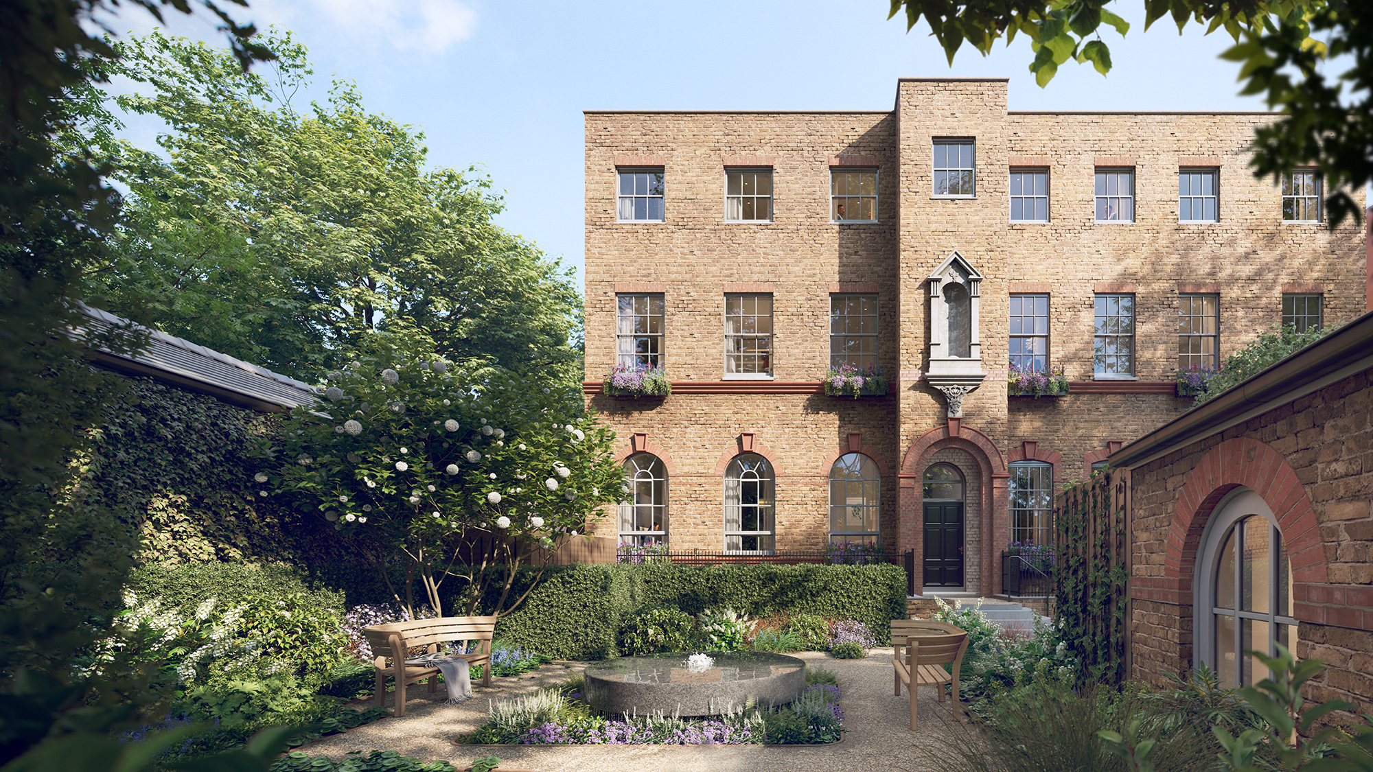 Fifty Brook Green exterior elevation — Victorian school conversion, Brook Green W6